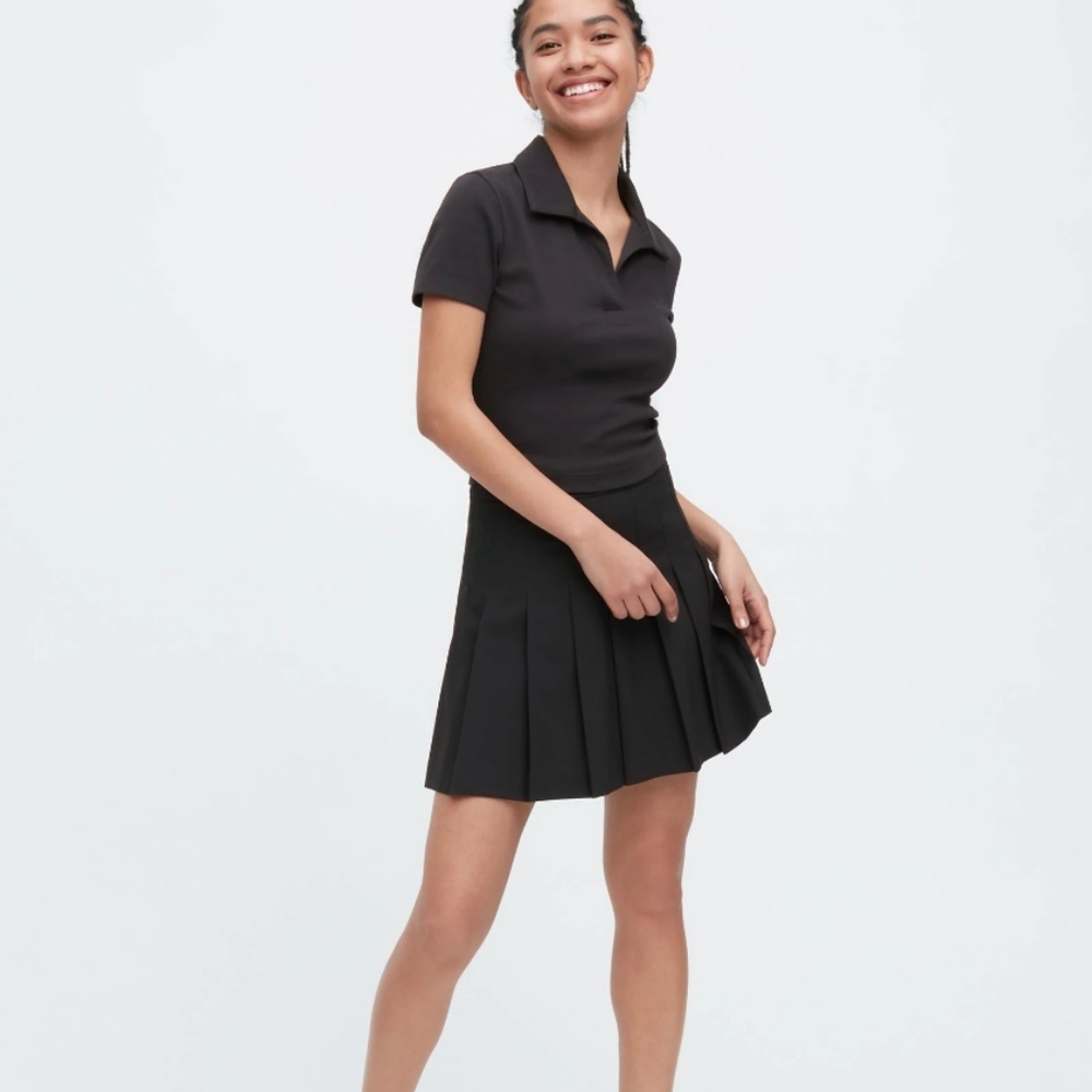 ✨NEW✨ Uniqlo Black Pleated Mini Tennis Skirt XS